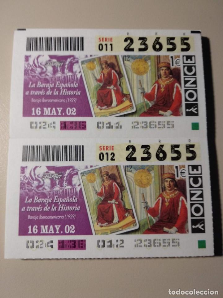 ONCE Coupons: CUPONES ONCE - LA BARAJA ESPA&Ntilde;OLA A TRAV&Eacute;S DE LA HISTORIA 16/05/2002