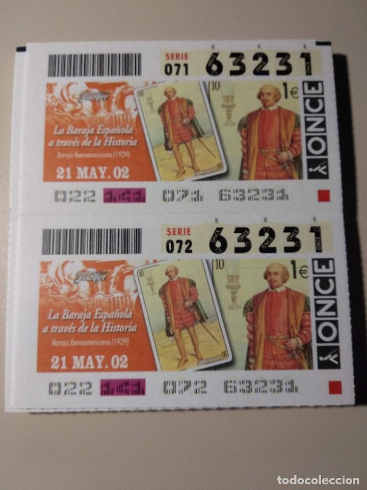 Cupones ONCE: CUPONES ONCE - LA BARAJA ESPA&Ntilde;OLA A TRAV&Eacute;S DE LA HISTORIA 21/05/2002