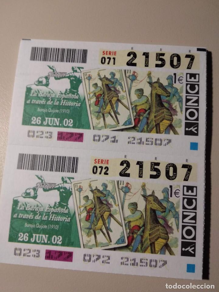 Cupones ONCE: CUPONES ONCE - LA BARAJA ESPA&Ntilde;OLA A TRAV&Eacute;S DE LA HISTORIA 26/06/2002