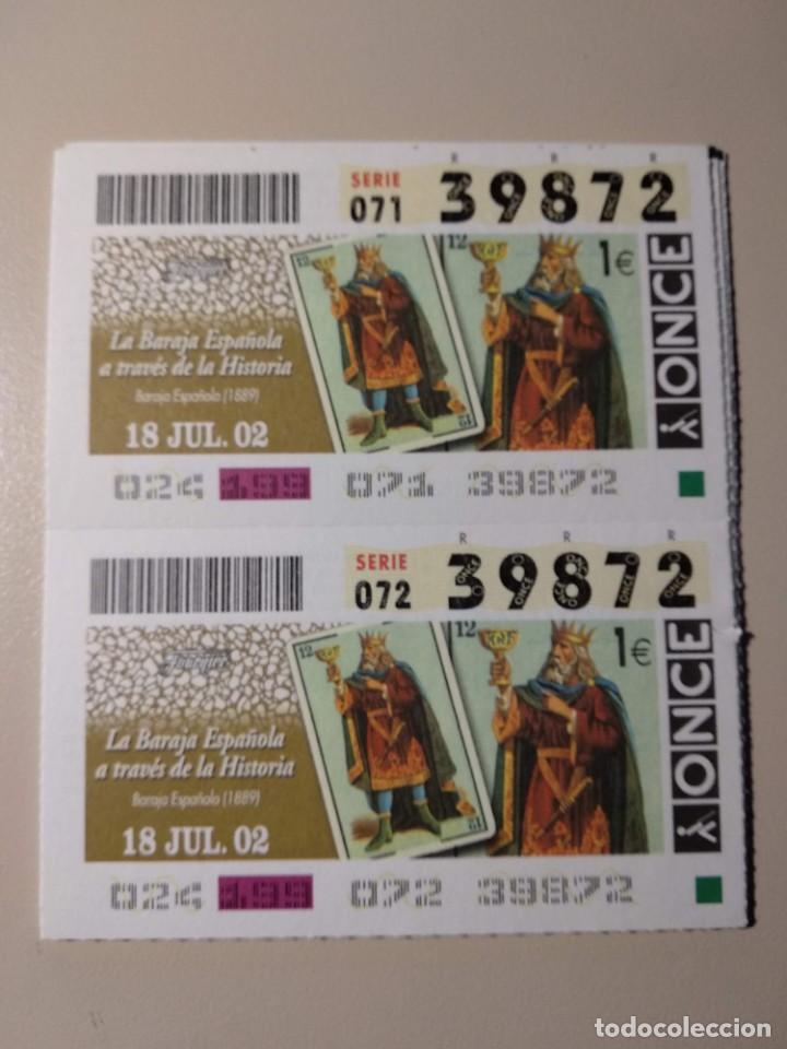 Cupones ONCE: CUPONES ONCE - LA BARAJA ESPA&Ntilde;OLA A TRAV&Eacute;S DE LA HISTORIA 18/07/2002