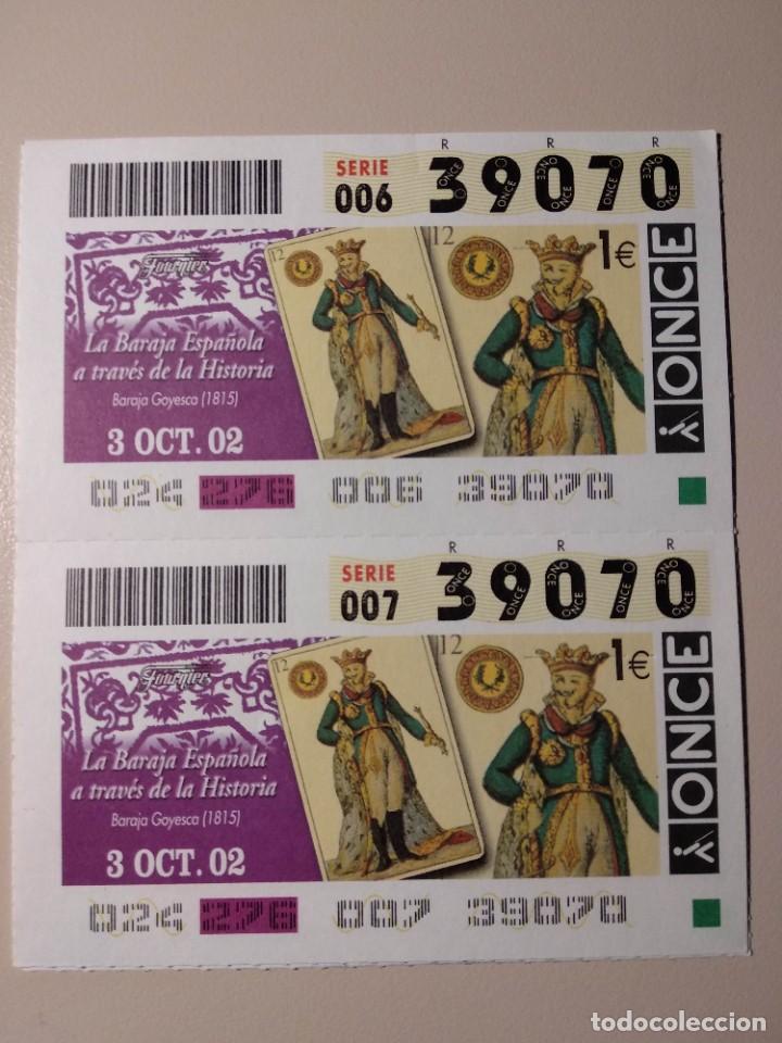 Cupones ONCE: CUPONES ONCE - LA BARAJA ESPA&Ntilde;OLA A TRAV&Eacute;S DE LA HISTORIA 03/10/2002