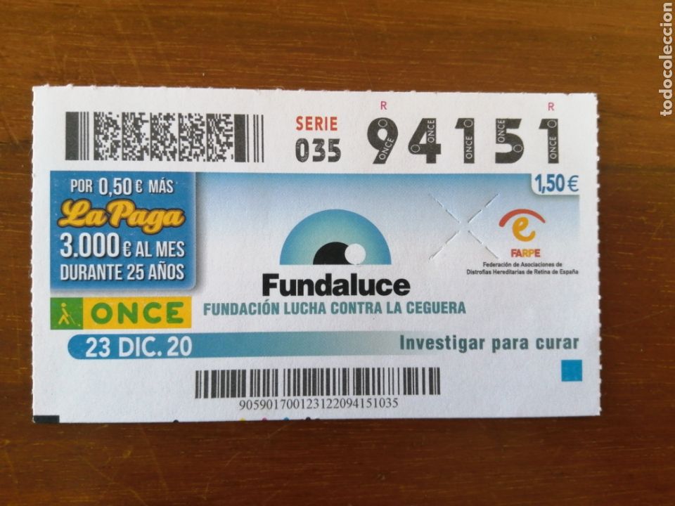 Cupones ONCE: CUP&Oacute;N ONCE 23 DICIEMBRE 2020 - 94151 - Foto 1