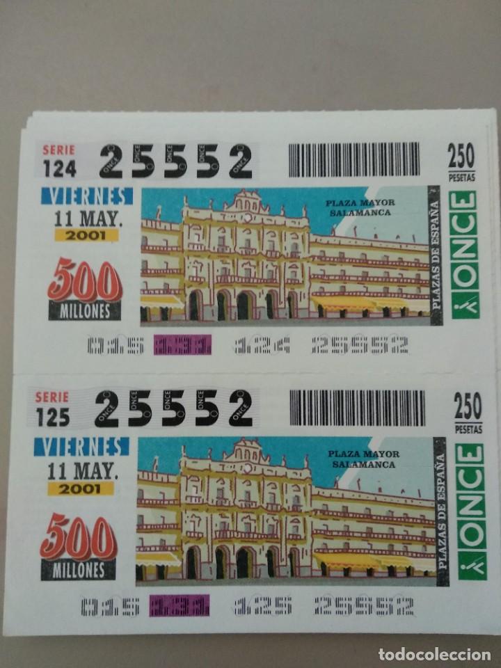 Bilhetes ONCE: CUPONES ONCE - PLAZAS DE ESPA&Ntilde;A, PLAZA MAYOR SALAMANCA, 11/05/2001