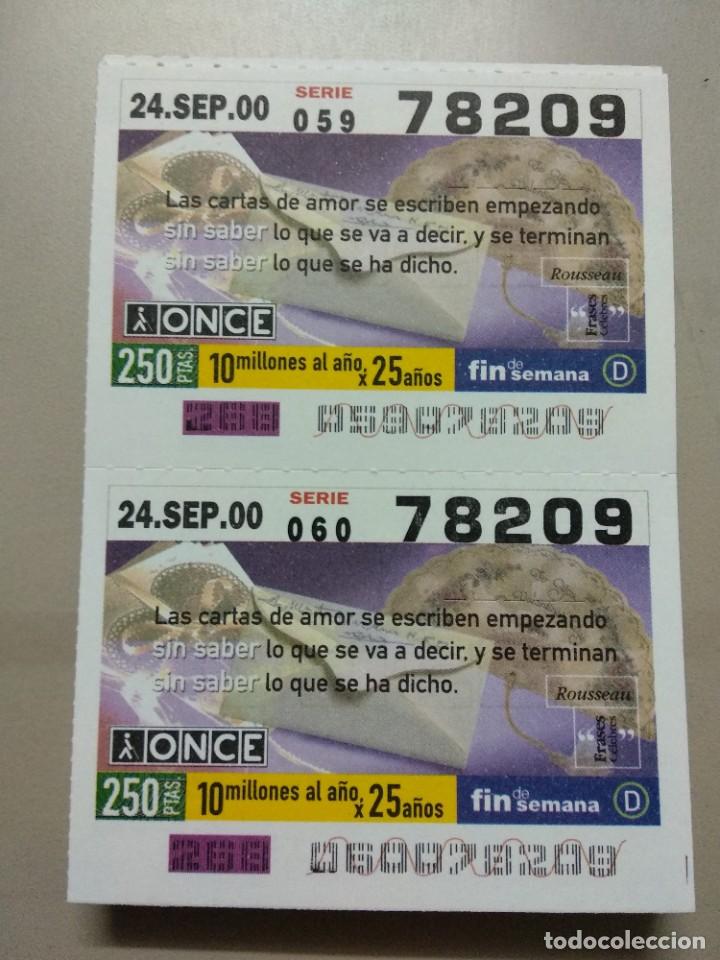 ONCE Coupons: CUPONES ONCE - FRASES CELEBRES, 24/09/2000