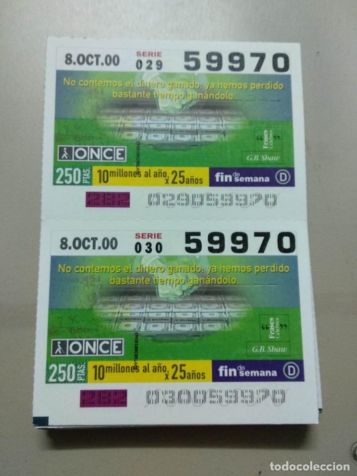 Bilhetes ONCE: CUPONES ONCE - FRASES CELEBRES, 08/10/2000