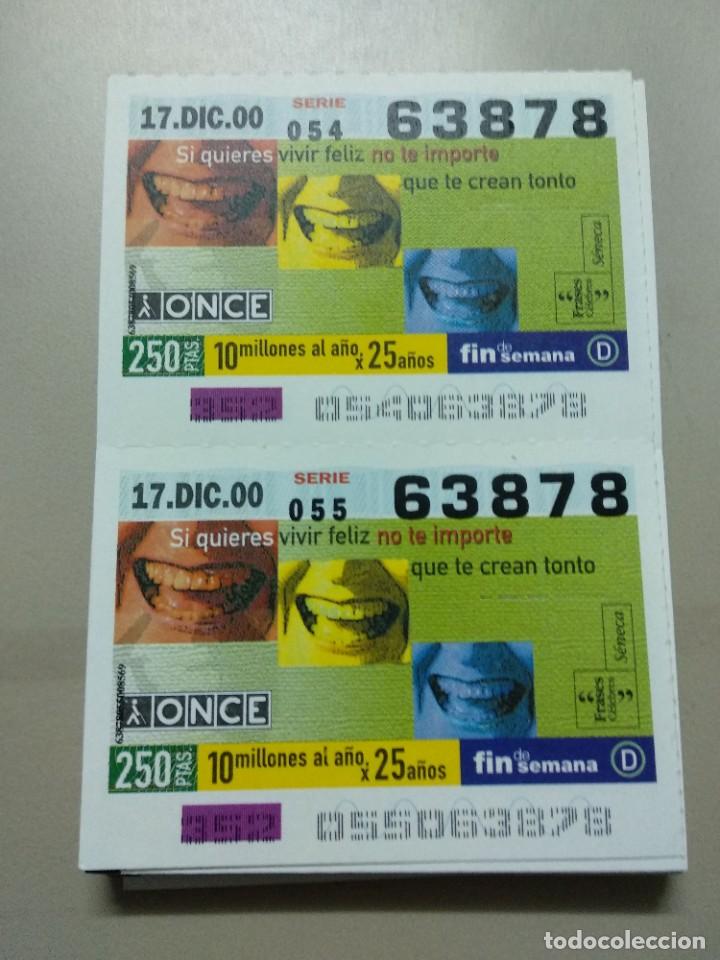 ONCE Coupons: CUPONES ONCE - FRASES CELEBRES, 17/12/2000