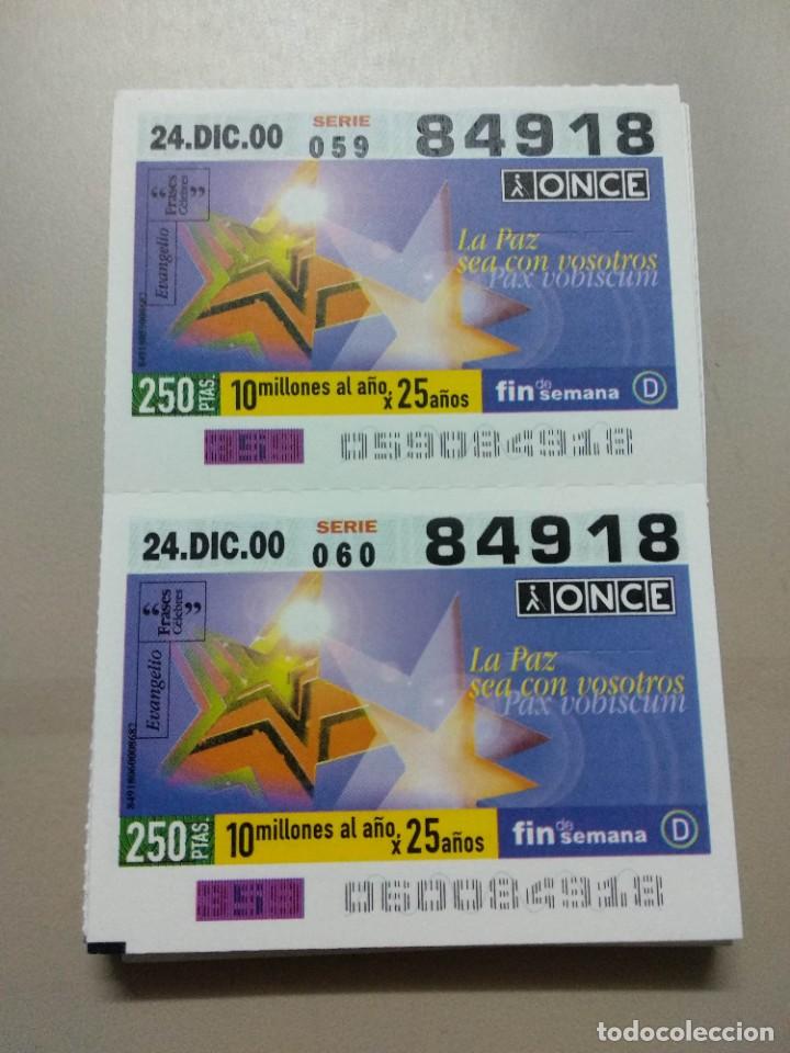 ONCE Coupons: CUPONES ONCE - FRASES CELEBRES, 24/12/2000