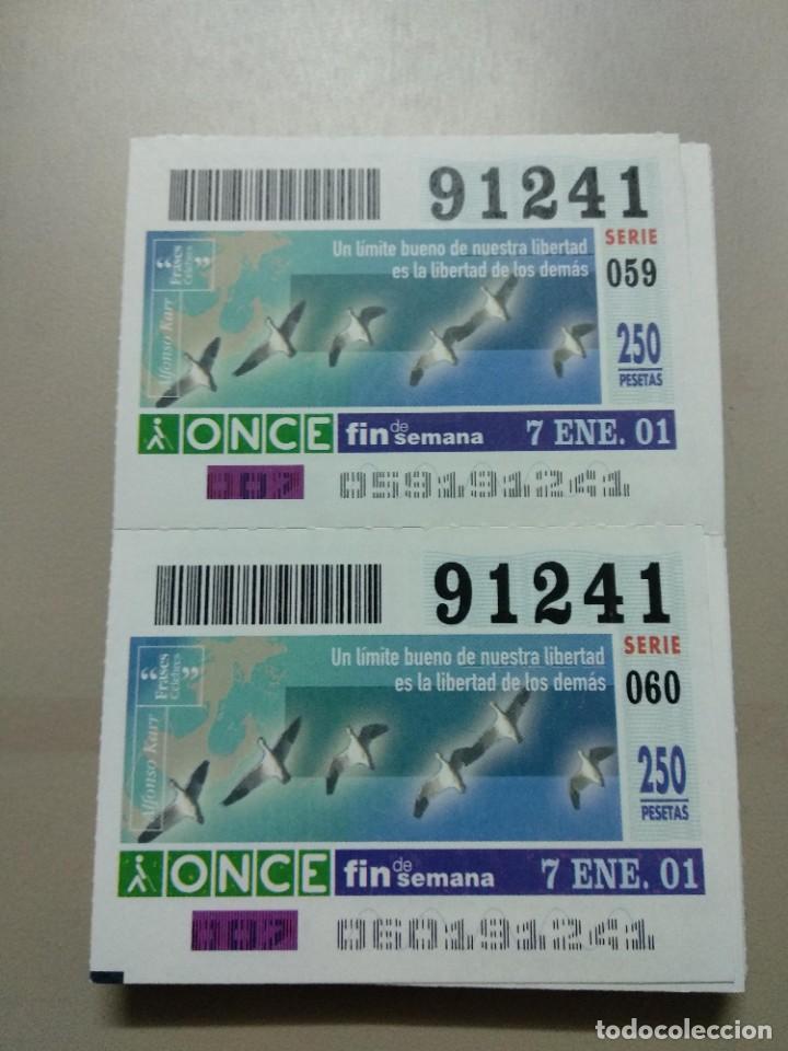 ONCE Coupons: CUPONES ONCE - FRASES CELEBRES, 07/01/2001