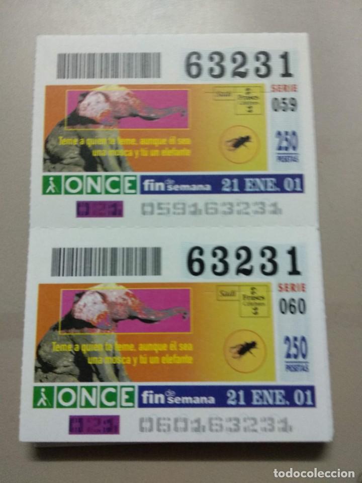 ONCE Coupons: CUPONES ONCE - FRASES CELEBRES, 21/01/2001