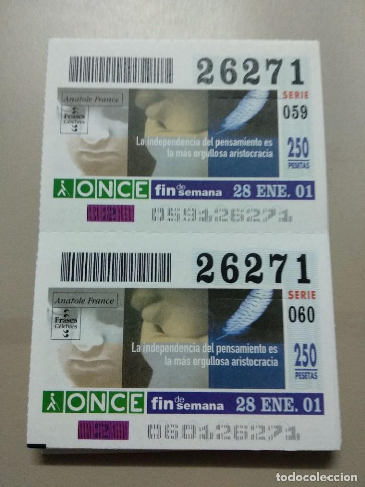 ONCE Coupons: CUPONES ONCE - FRASES CELEBRES, 28/01/2001