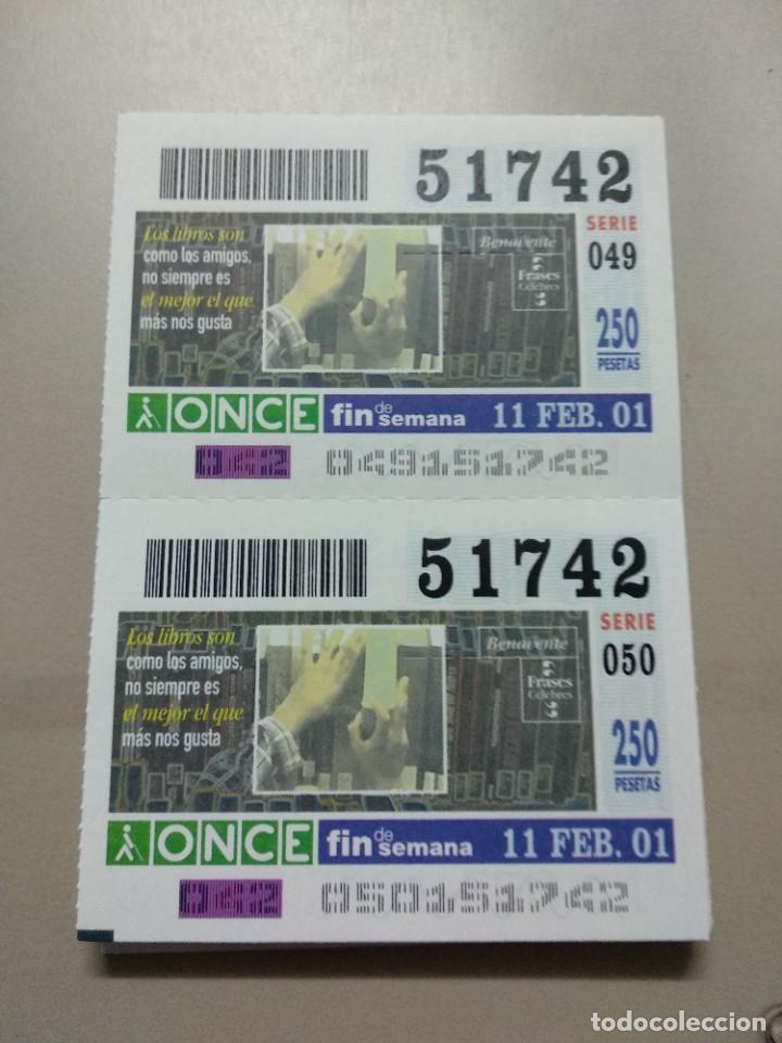 ONCE Coupons: CUPONES ONCE - FRASES CELEBRES, 11/02/2001