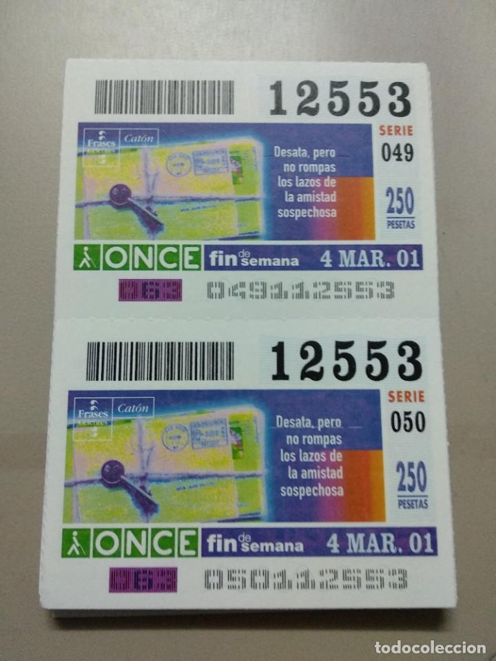 Cupones ONCE: CUPONES ONCE - FRASES CELEBRES, 04/03/2001