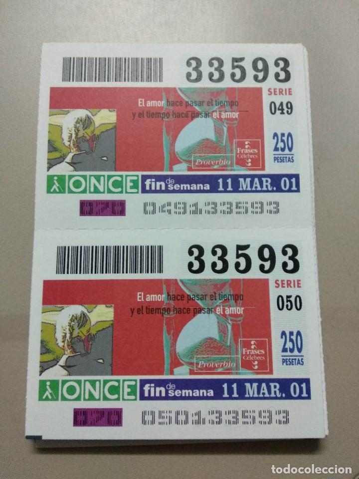 ONCE Coupons: CUPONES ONCE - FRASES CELEBRES, 11/03/2001