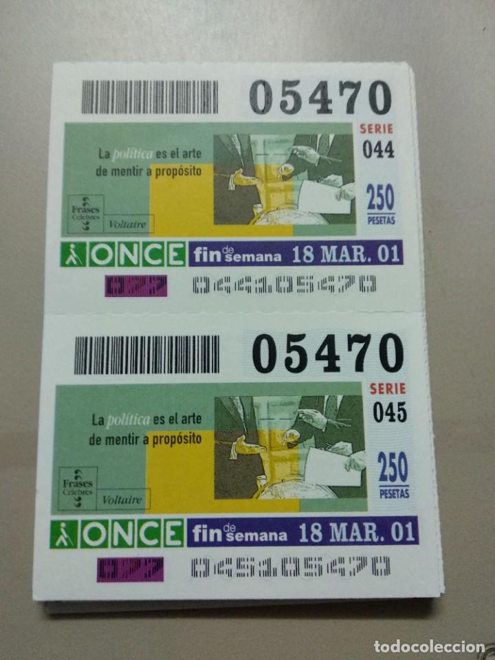 ONCE Coupons: CUPONES ONCE - FRASES CELEBRES, 18/03/2001