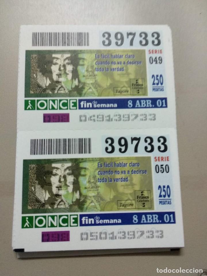 ONCE Coupons: CUPONES ONCE - FRASES CELEBRES, 08/04/2001