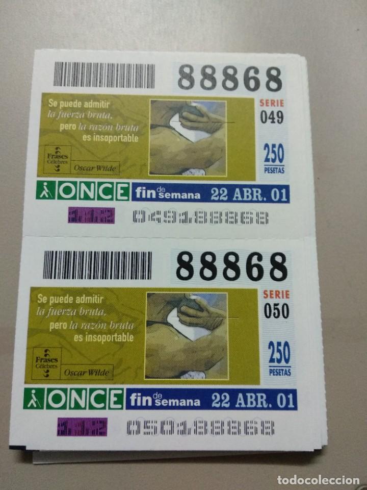 ONCE Coupons: CUPONES ONCE - FRASES CELEBRES, 22/04/2001