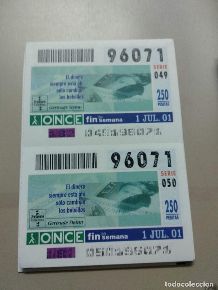 ONCE Coupons: CUPONES ONCE - FRASES CELEBRES, 01/07/2001