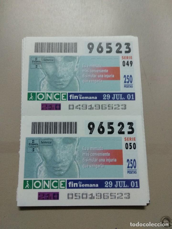 ONCE Coupons: CUPONES ONCE - FRASES CELEBRES, 29/07/2001