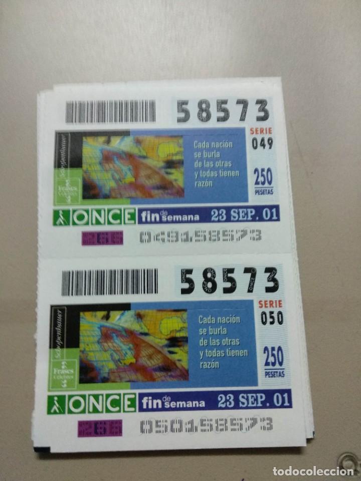 ONCE Coupons: CUPONES ONCE - FRASES CELEBRES, 23/09/2001