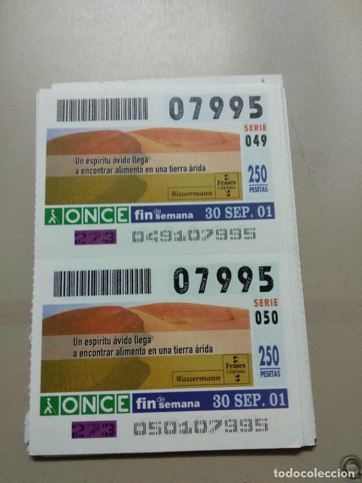 ONCE Coupons: CUPONES ONCE - FRASES CELEBRES, 30/09/2001