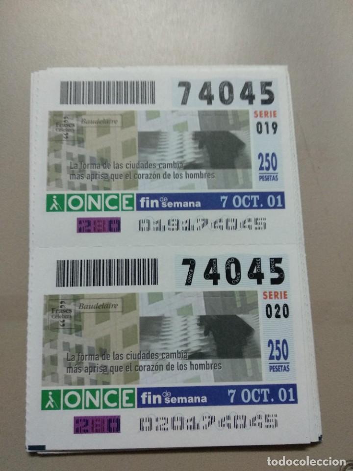 ONCE Coupons: CUPONES ONCE - FRASES CELEBRES, 07/10/2001