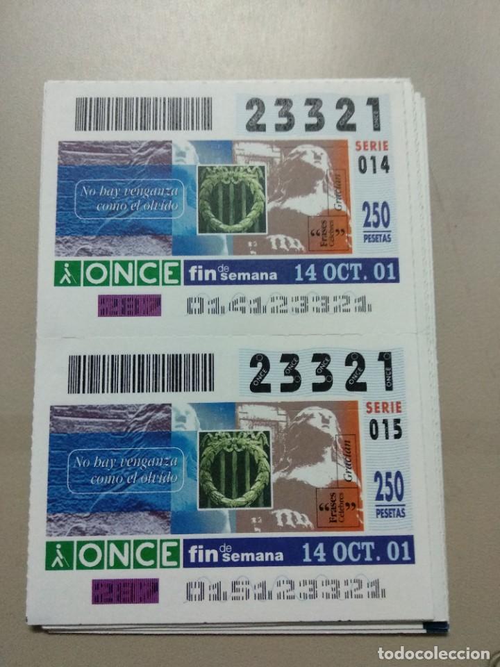 ONCE Coupons: CUPONES ONCE - FRASES CELEBRES, 14/10/2001