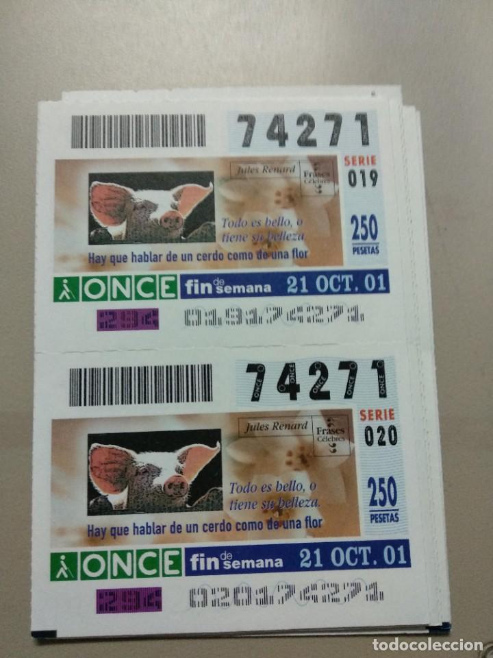 ONCE Coupons: CUPONES ONCE - FRASES CELEBRES, 21/10/2001