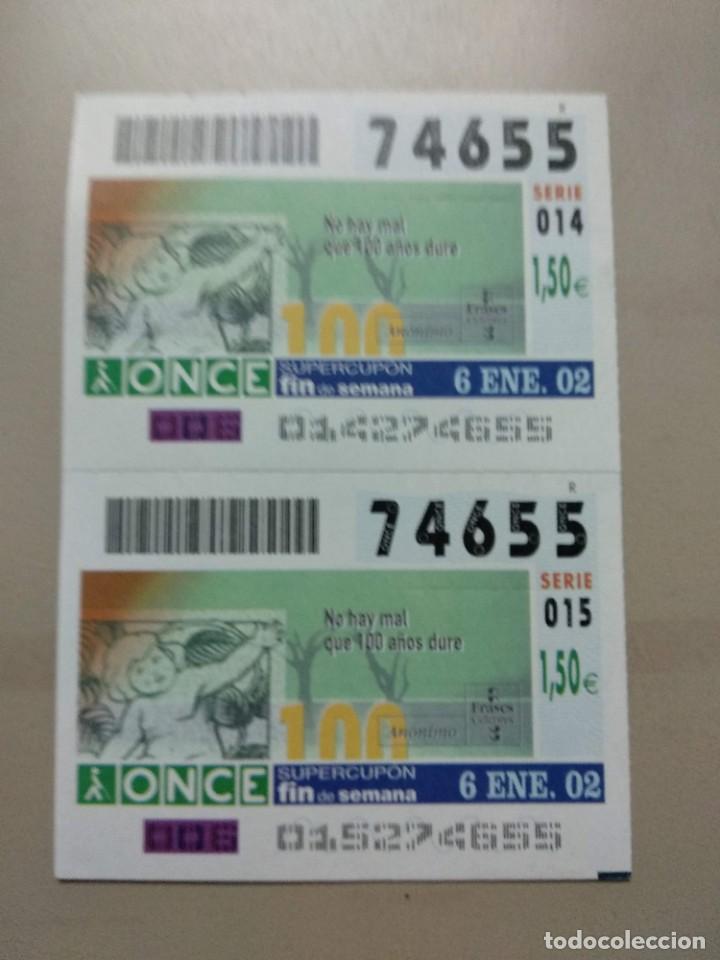 ONCE Coupons: CUPONES ONCE - FRASES CELEBRES, 06/01/2002