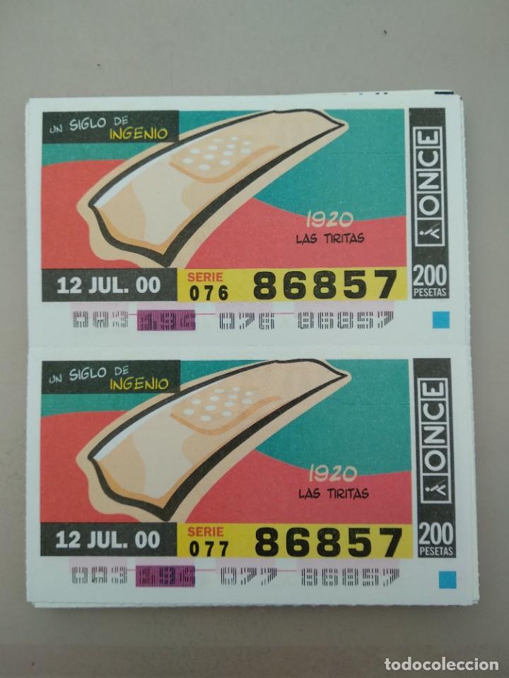 ONCE Coupons: CUPONES ONCE- UN SIGLO DE INGENIOS, 12/07/2000