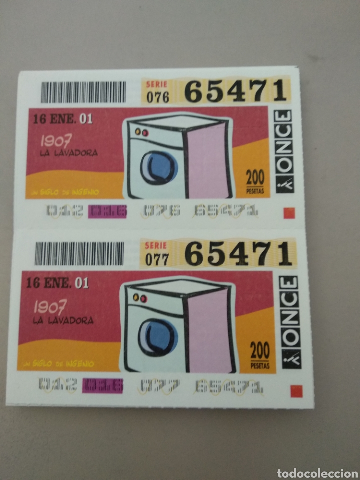 ONCE Coupons: CUPONES ONCE- UN SIGLO DE INGENIOS, 16/01/2001