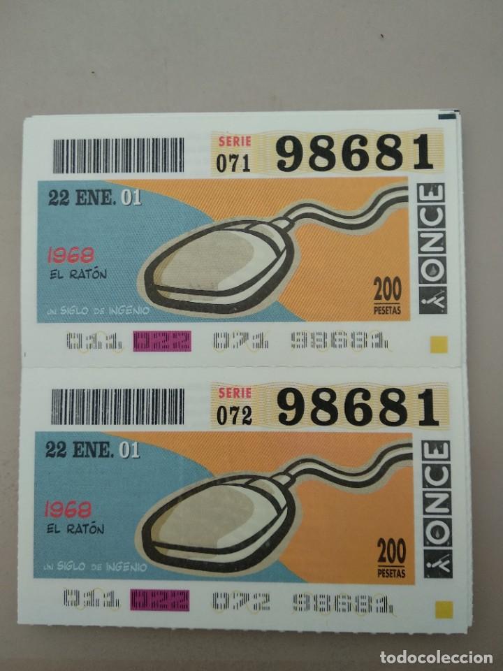 ONCE Coupons: CUPONES ONCE- UN SIGLO DE INGENIOS, 22/01/2001