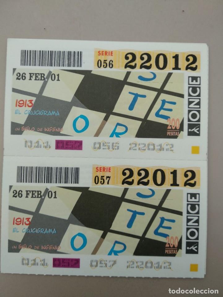 ONCE Coupons: CUPONES ONCE- UN SIGLO DE INGENIOS, 26/02/2001