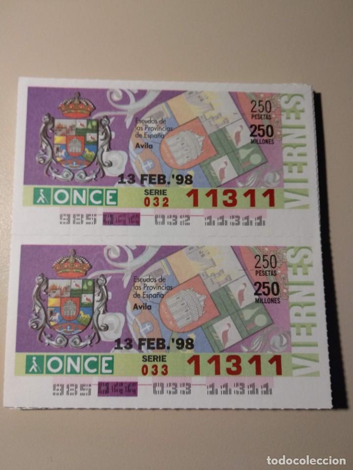 ONCE Coupons: CUPONES ONCE - ESCUDOS PROVINCIAS DE ESPA&Ntilde;A- AVILA