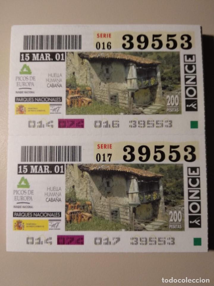 ONCE Coupons: CUPONES ONCE - PARQUES NACIONALES - PICOS DE EUROPA, 15/03/2001