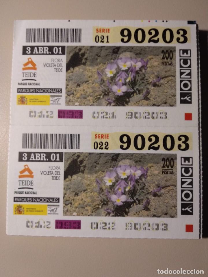 ONCE Coupons: CUPONES ONCE - PARQUES NACIONALES - TEIDE, 03/04/2001