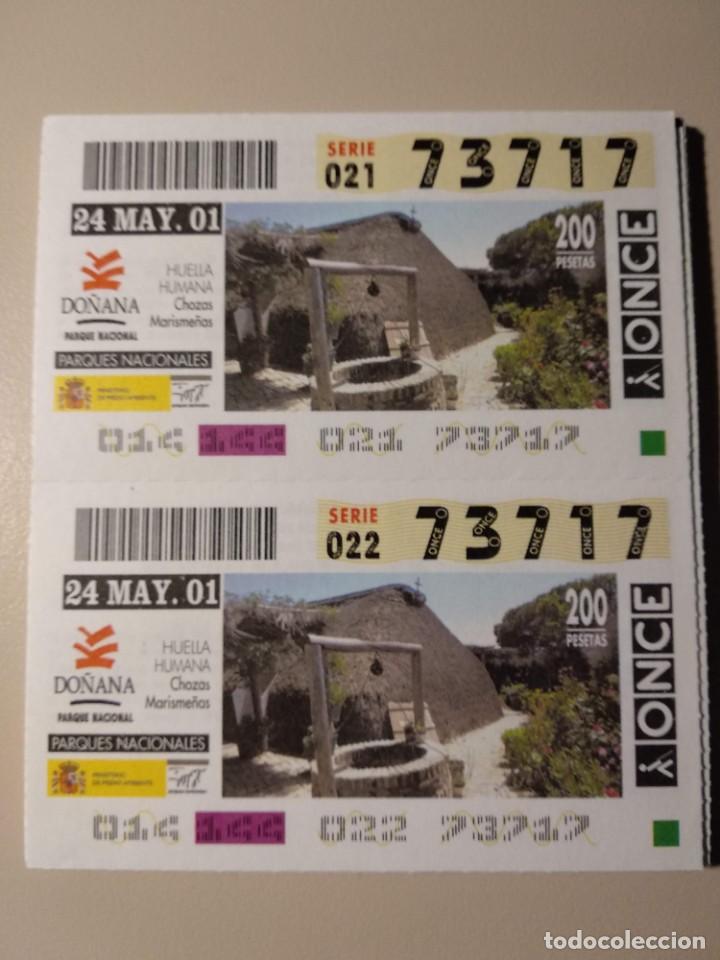 ONCE Coupons: CUPONES ONCE - PARQUES NACIONALES - DO&Ntilde;ANA, 24/05/2001