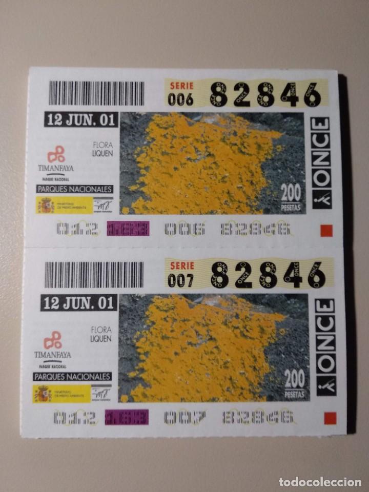 ONCE Coupons: CUPONES ONCE - PARQUES NACIONALES - TIMANFAYA, 12/06/2001