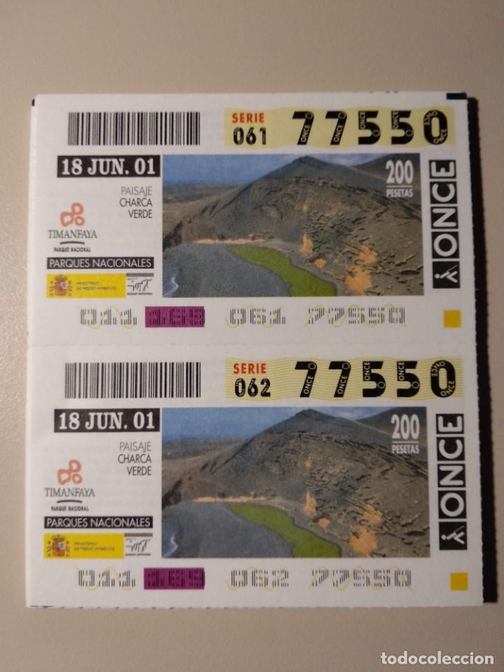 ONCE Coupons: CUPONES ONCE - PARQUES NACIONALES - TIMANFAYA, 18/06/2001