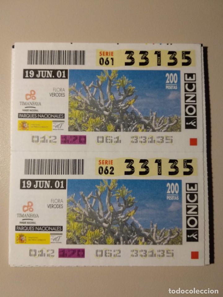 ONCE Coupons: CUPONES ONCE - PARQUES NACIONALES - TIMANFAYA, 19/06/2001