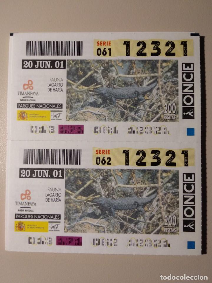 ONCE Coupons: CUPONES ONCE - PARQUES NACIONALES - TIMANFAYA, 20/06/2001