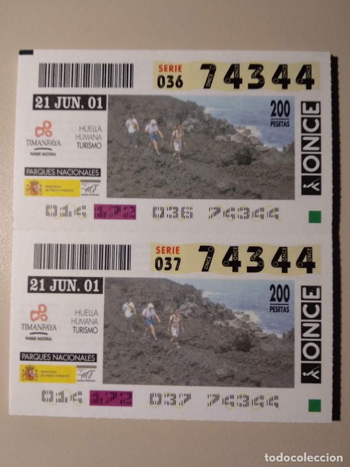 ONCE Coupons: CUPONES ONCE - PARQUES NACIONALES - TIMANFAYA, 21/06/2001