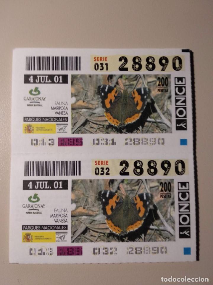 ONCE Coupons: CUPONES ONCE - PARQUES NACIONALES - GARAJONAY , 04/07/2001