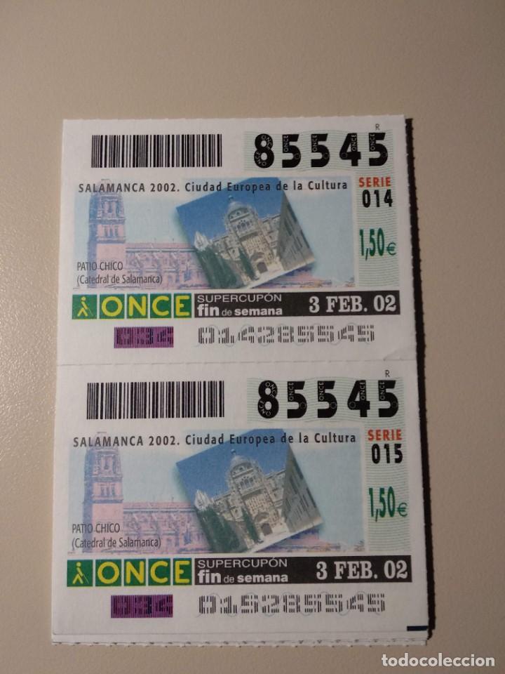 ONCE Coupons: CUPONES ONCE - SALAMANCA 2002 - PATIO CHICO , 03/02/2002