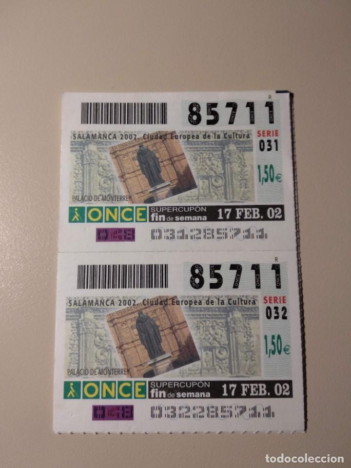 ONCE Coupons: CUPONES ONCE - SALAMANCA 2002 - PALACIO DE MONTERREY , 17/02/2002