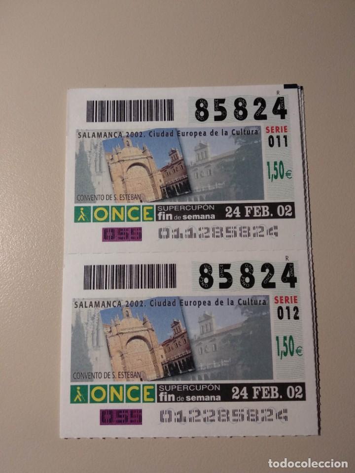ONCE Coupons: CUPONES ONCE - SALAMANCA 2002 - CONVENTO DE SAN ESTEBAN , 24/02/2002
