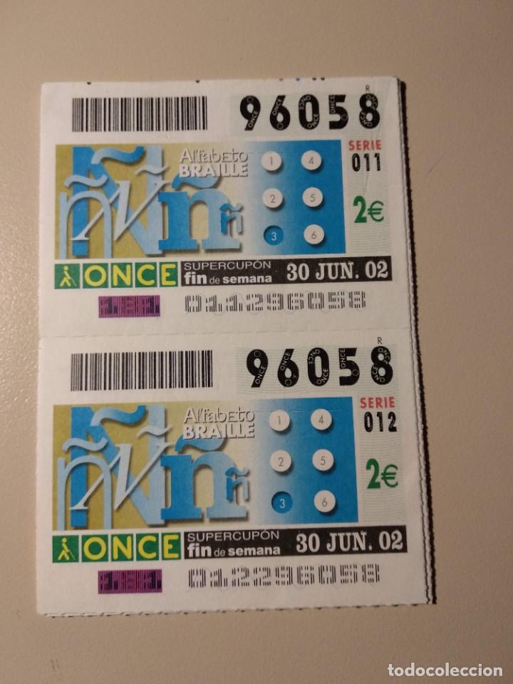 ONCE Coupons: CUPONES ONCE - ALFABETO BRAILLE , 30/06/2002