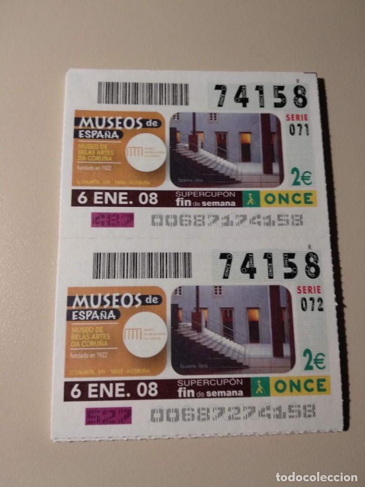 ONCE Coupons: CUPONES ONCE - MUSEOS DE ESPA&Ntilde;A- BELLAS ARTES DE CORU&Ntilde;A, 06/01/2008