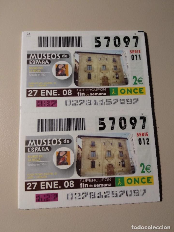 ONCE Coupons: CUPONES ONCE - MUSEOS DE ESPA&Ntilde;A- LA RIOJA, 27/01/2008