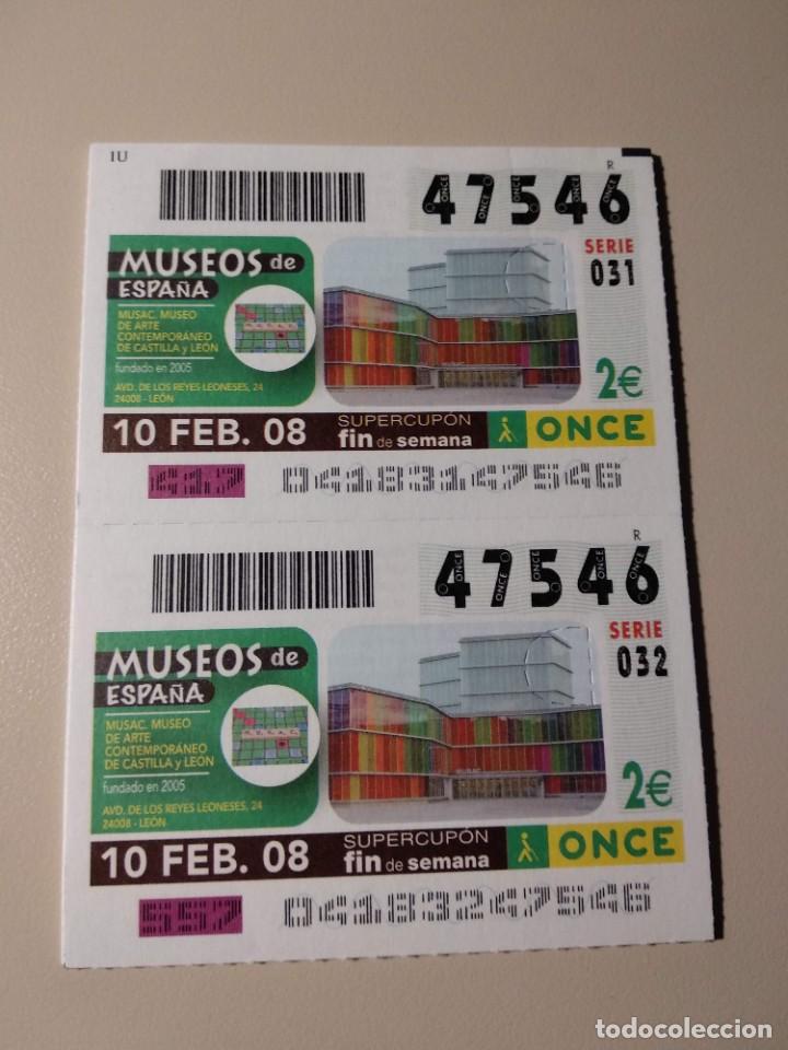 ONCE Coupons: CUPONES ONCE - MUSEOS DE ESPA&Ntilde;A- ARTE CONTEMPORANEO DE CASTILLA Y LEON, 10/02/2008