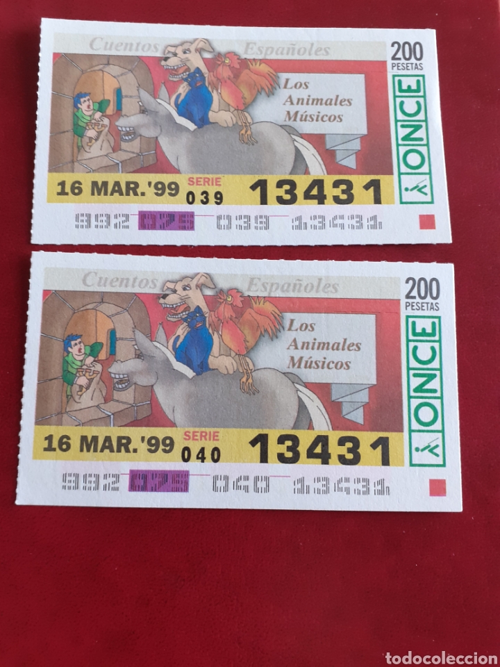 Cupones ONCE: Capicua once 13431 de 16 marzo 1999 cuentos espa&ntilde;oles